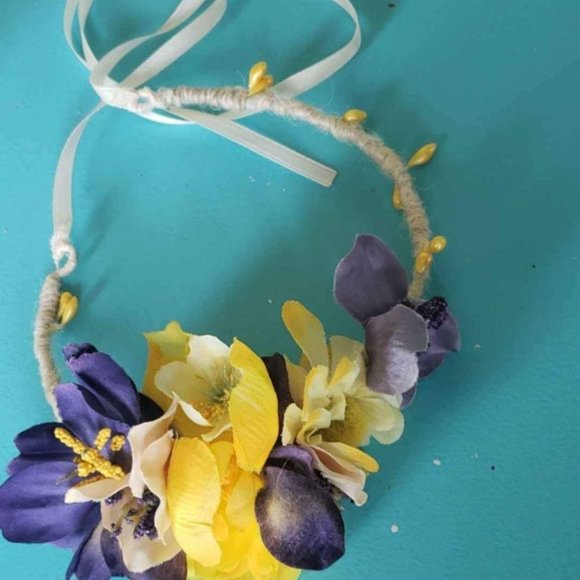 Newborn Spring Easter Flower Crown Headpiece - Picture 2 of 4